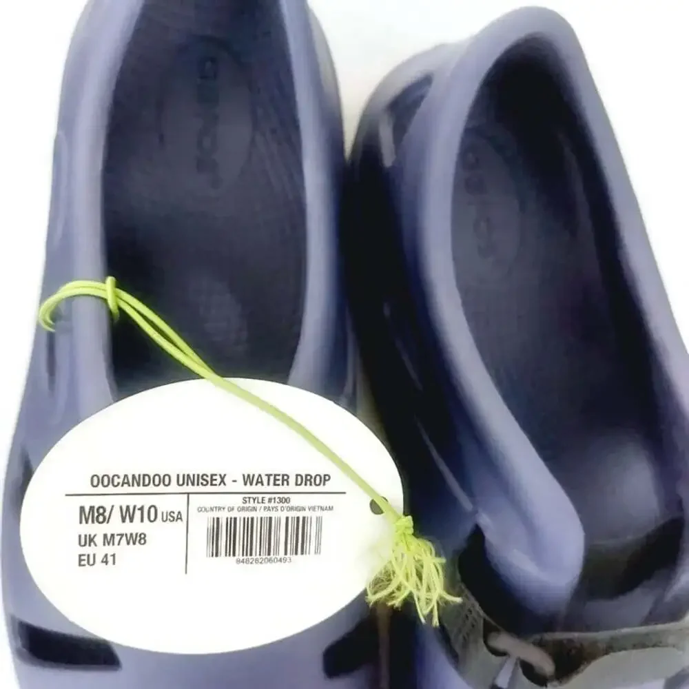OOFOS Oocandoo Recovery Sandal Mens Size 8 Womens Size 10 Water Drop